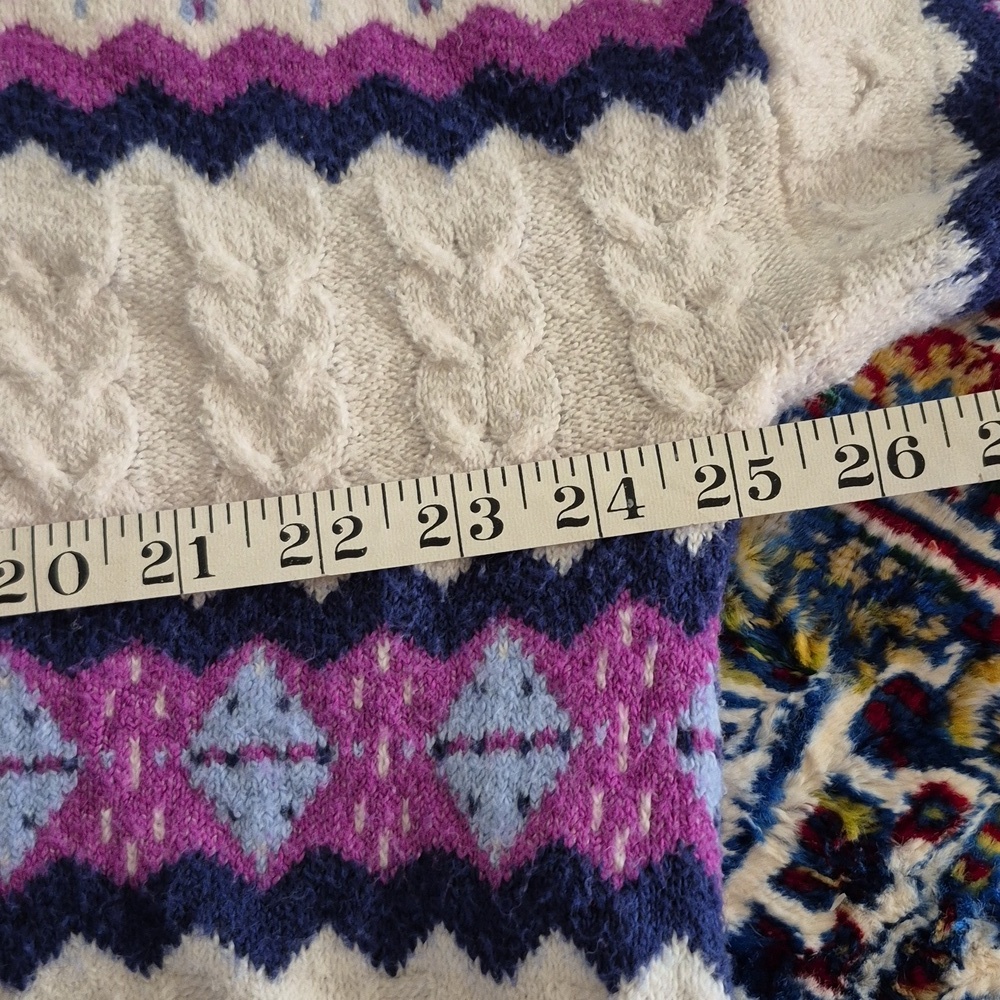Ann Taylor LOFT Womens Fair Isle Nordic Cabincore Ski Cable Knit SzXXL.($1265) - Picture 6 of 16